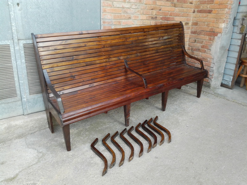 banco doble-individual+reposabrazos madera 45.5-109.5x220x60-131 (64eu.) 2u o 4u